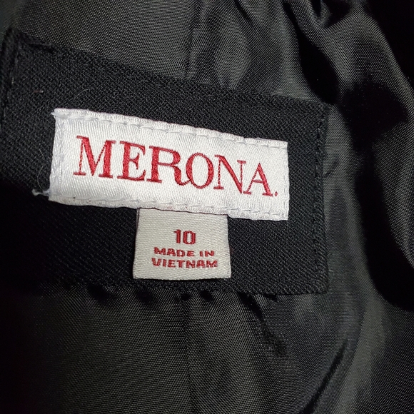 Merona Blazer Black Size 10 Long Sleeve Work Basic - Picture 4 of 6